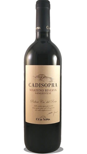 Ca' di Sopra Marzeno Riserva Sangiovese Podere Ca' del Rosso wine bottle and label