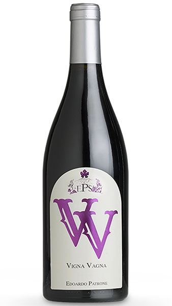 A bold foil embossed wine bottle label for Vigna Vagna from Edoardo Patrone
