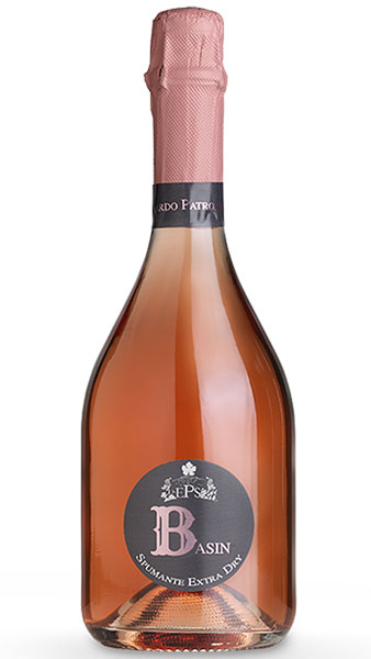 Basin is a unique sparkling rose wine bottle from Edoardo Patrone