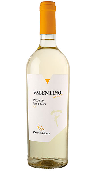 Cantine Mucci's Valentino Pecorino wine bottle