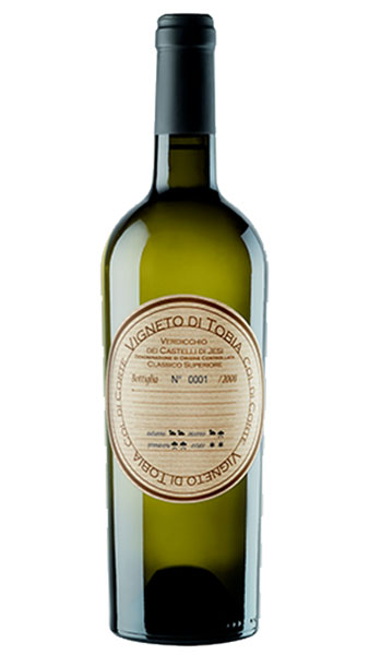Col di Corte's unique circular wine label for Vigneto di Tobia