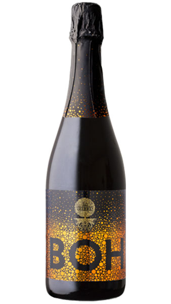 La Leccia winery bottle photo of BOH a sparkling wine with bubbles all over the label