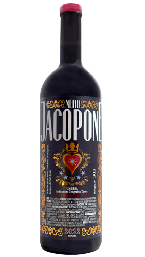 an isolated wine bottle photograph of Nero Iacopone